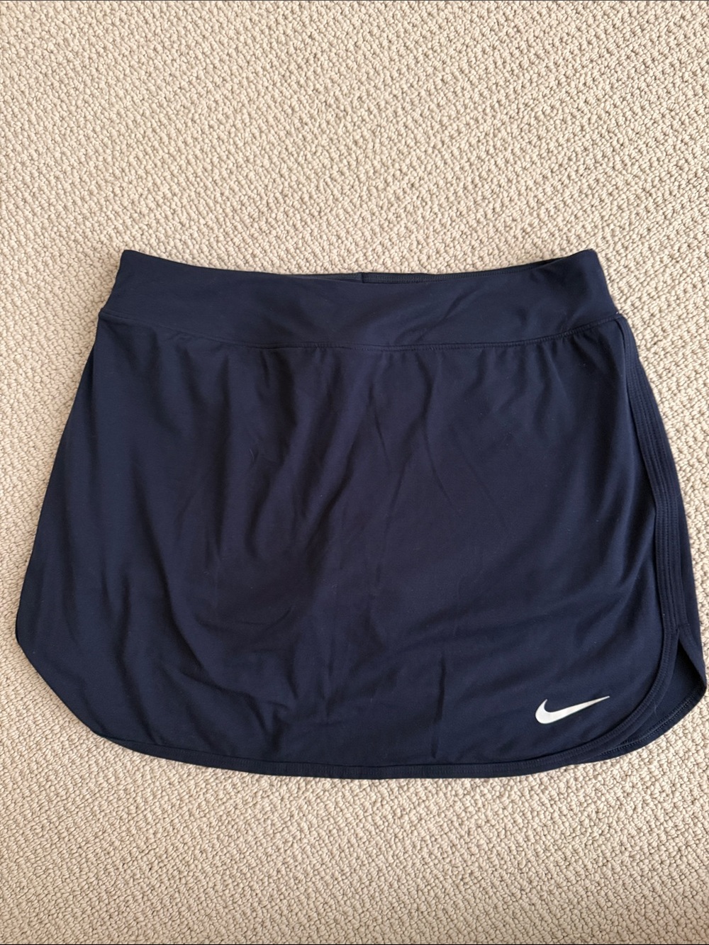 Nike Navy Women's Tennis Skirt with White Swoosh